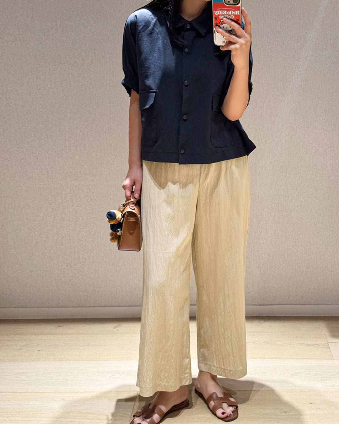 Crinkle Wide Leg Pants
