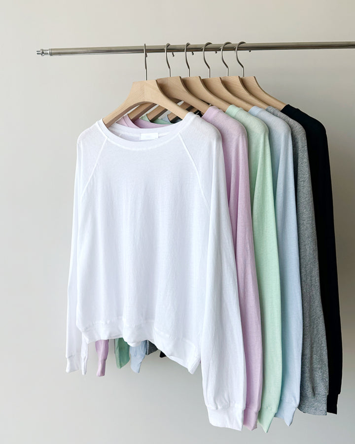 Lightweight Raglan Crewneck Sweatshirt