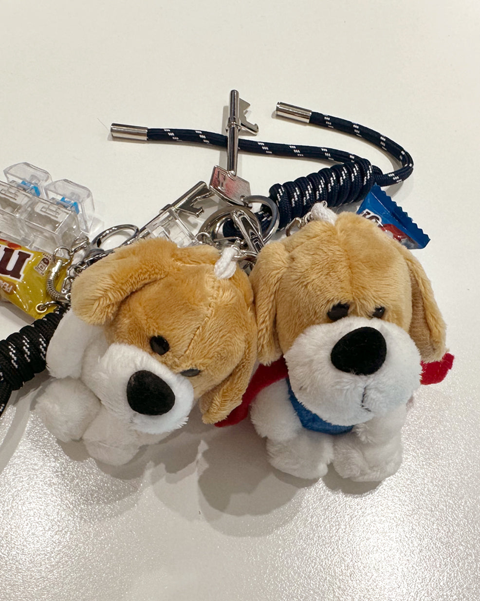 Chunky Puppy Layered Keychain