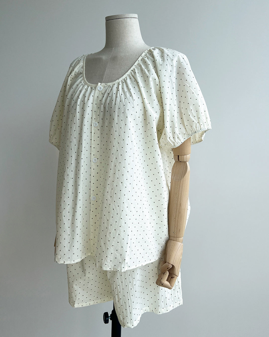 Cotton Polka Dot Short Sleeve Sleepwear Set