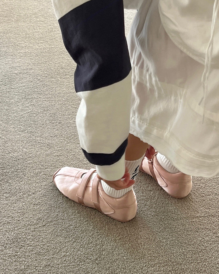 Satin Mary Jane Velcro Sneakers