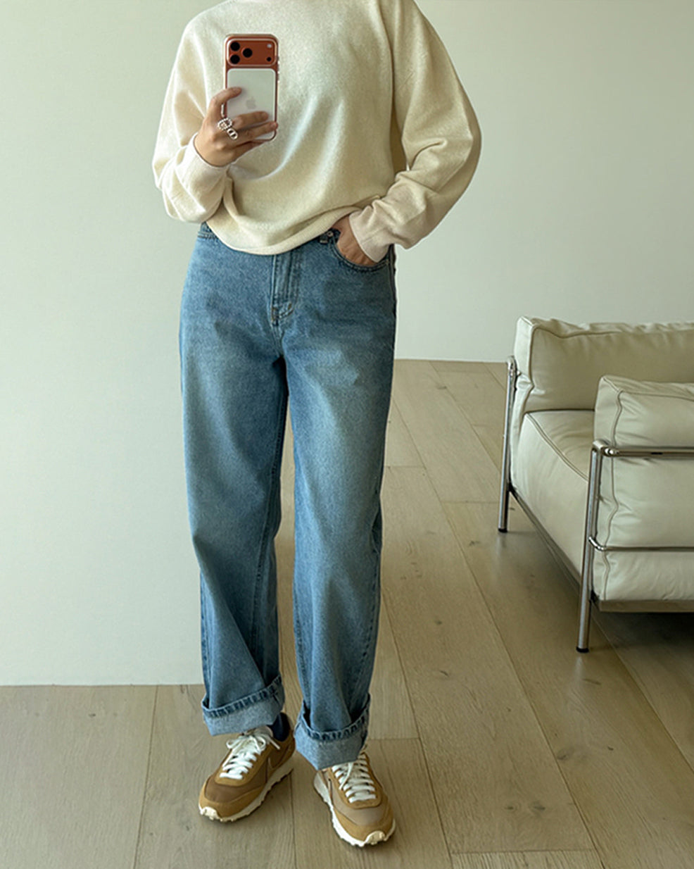 Cashmere-Blend Side-Slit Knit