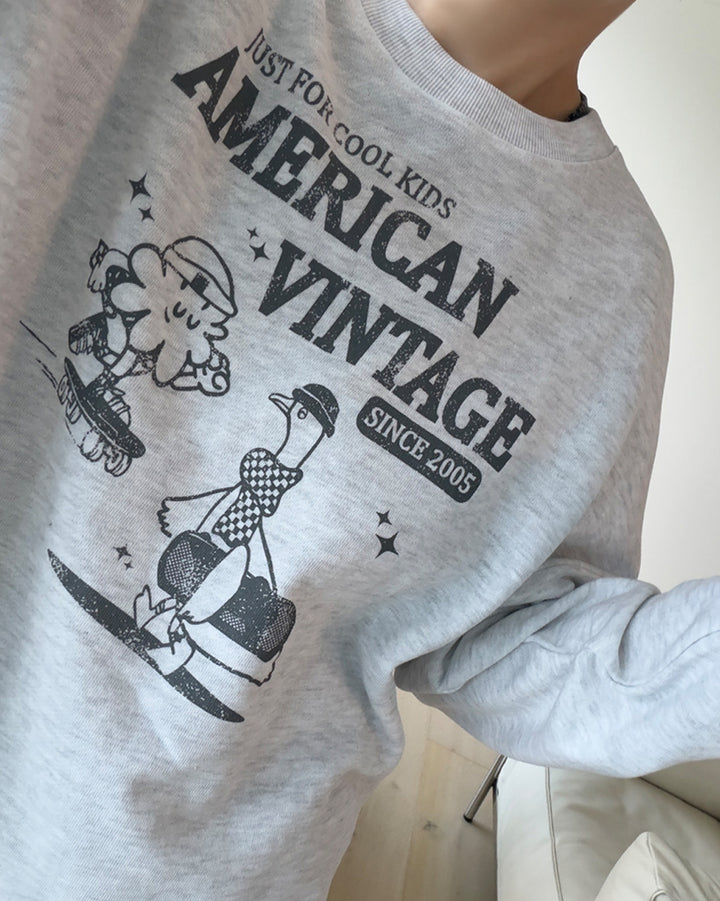 Oversized Graphic Vintage Sweatshirt