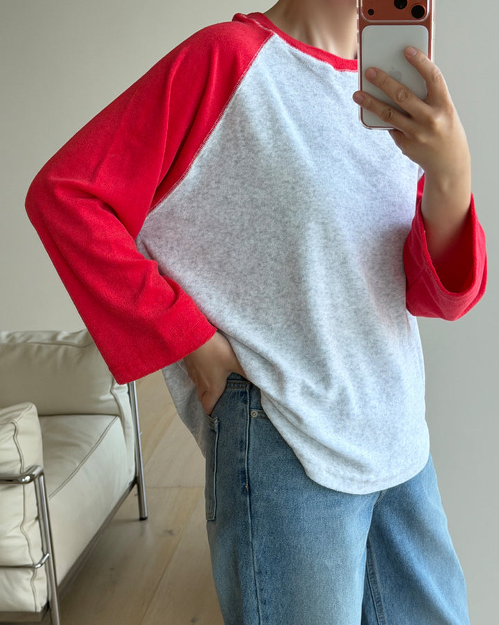 Two-Tone Raglan Sleeve Soft Top