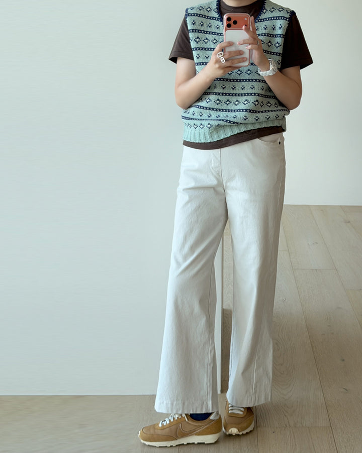Casual Wide-Leg Cotton Pants