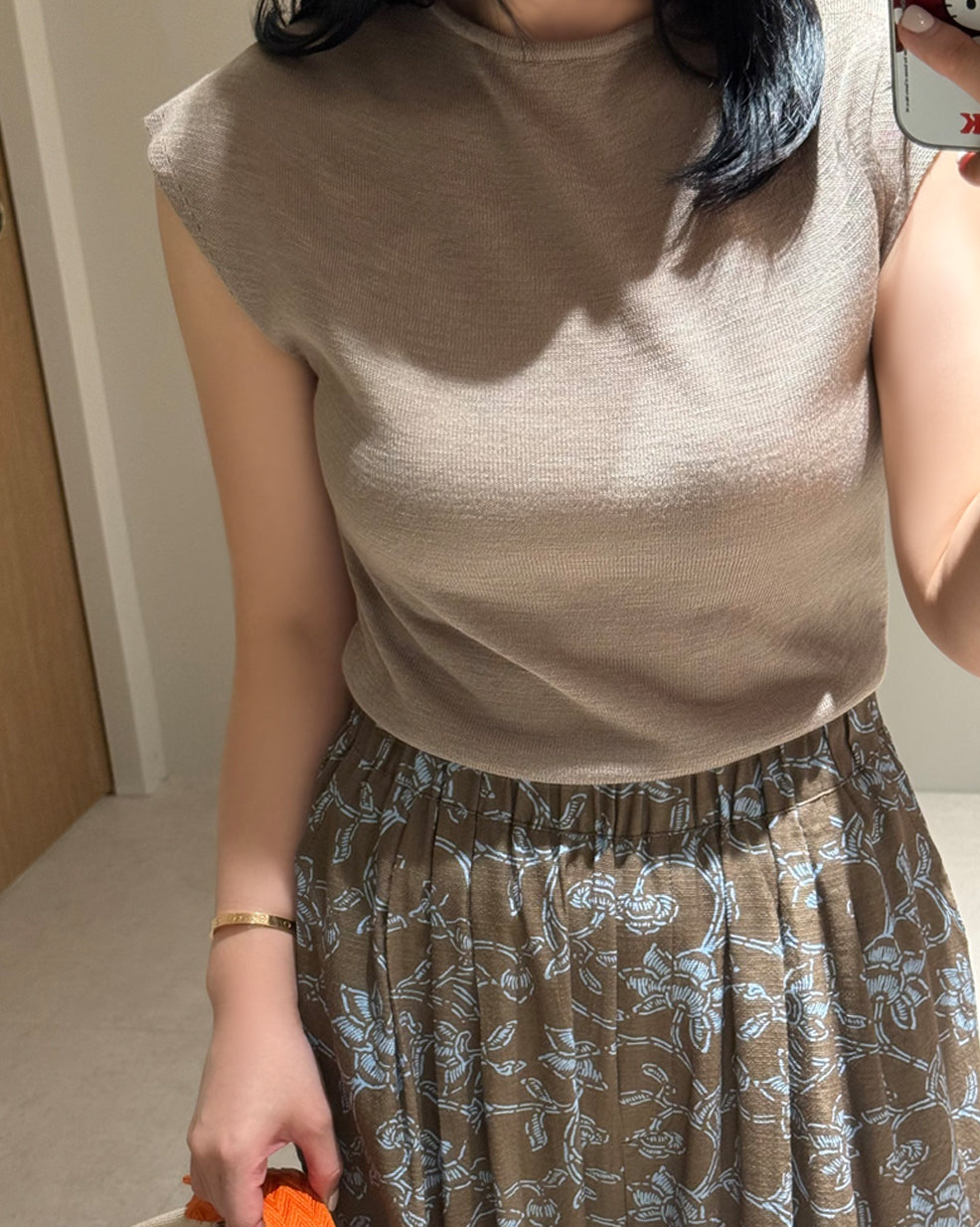 Fine Knit Cap Sleeve Top