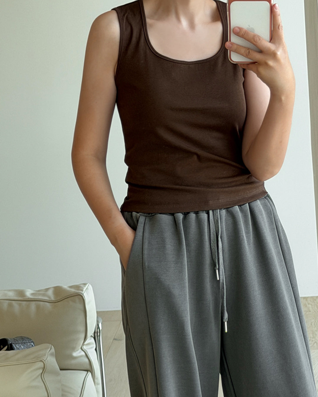 Classic Scoop Neck Cotton Tank Top