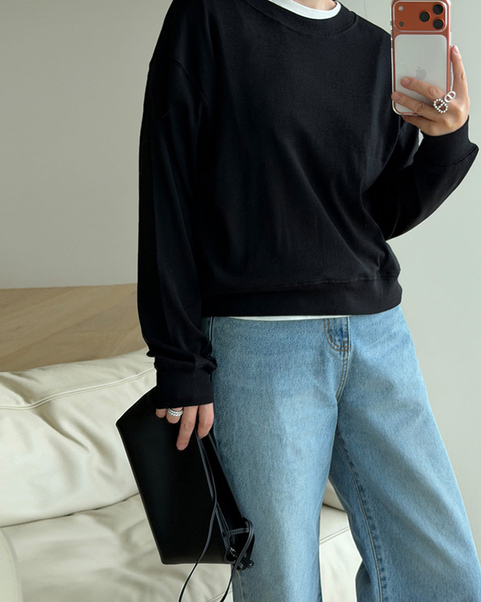 Soft Gauze-Touch Long Sleeve Top