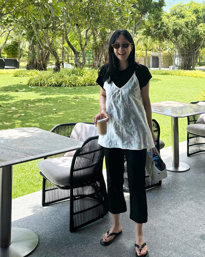 SINE Cool-Touch Side-Slit Ankle Pants