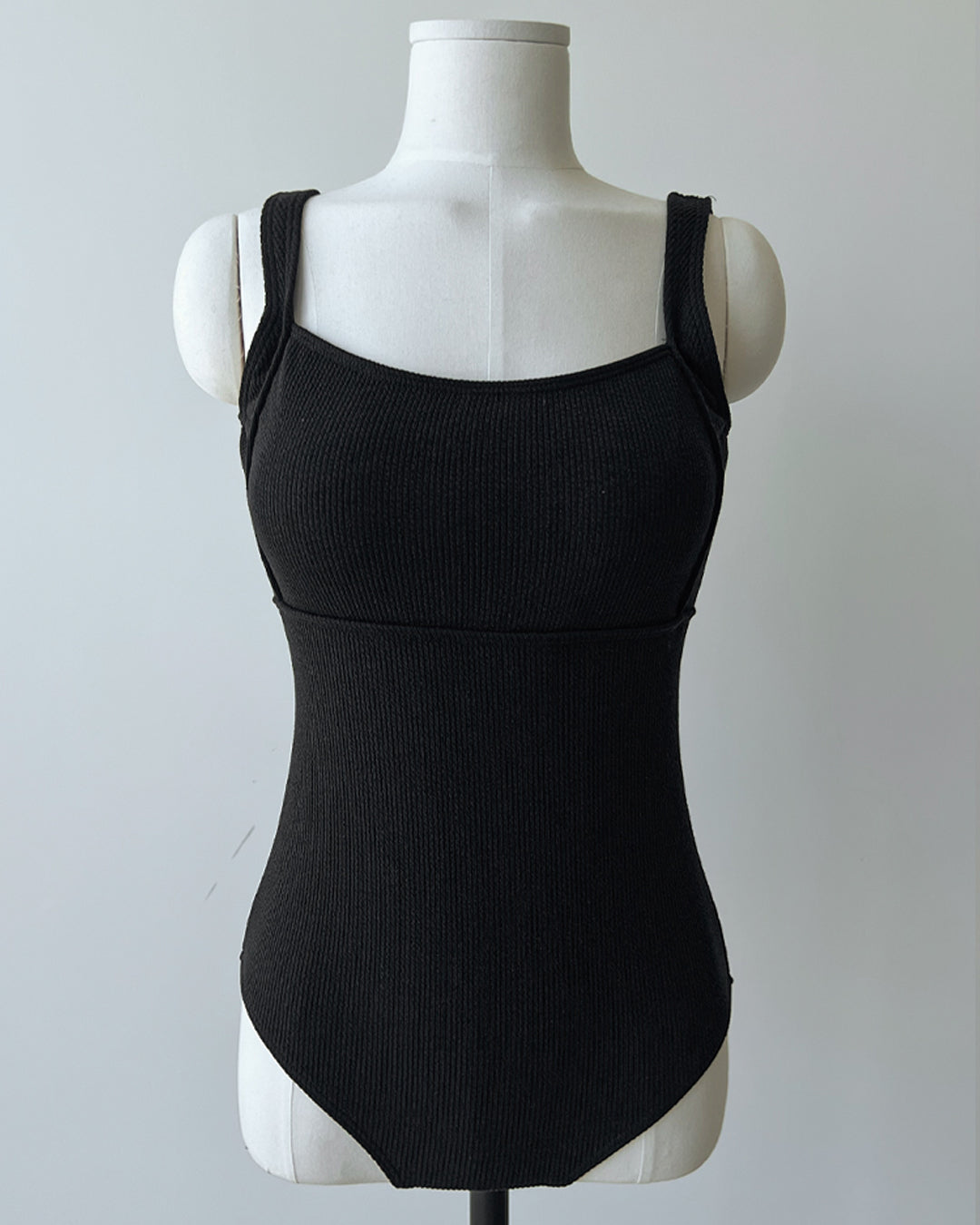 Textured Square Neck One-Piece Swimsuit