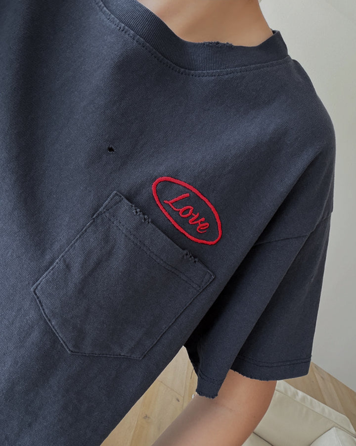 Vintage Distressed Back-Graphic Tee