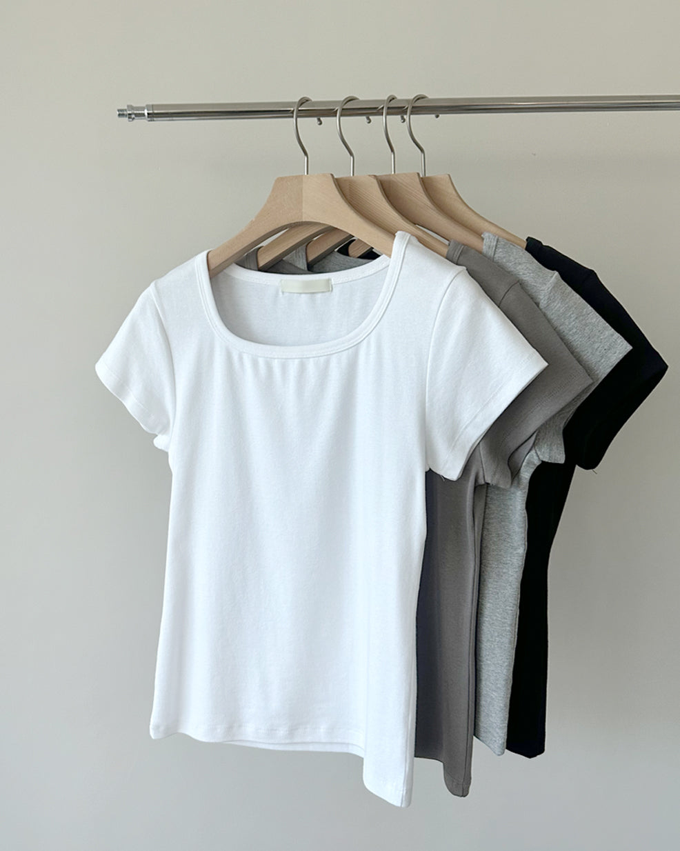 Soft Cotton Modal Scoop Neck Tee