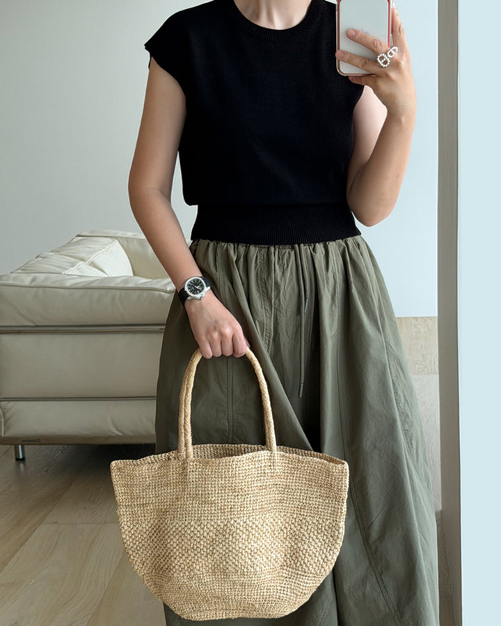 Aurelia Raffia Tote Bag