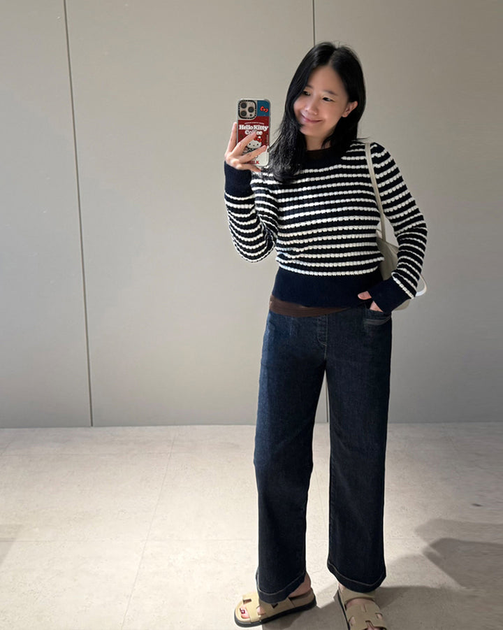 Dark Indigo Wide Straight Denim Pants