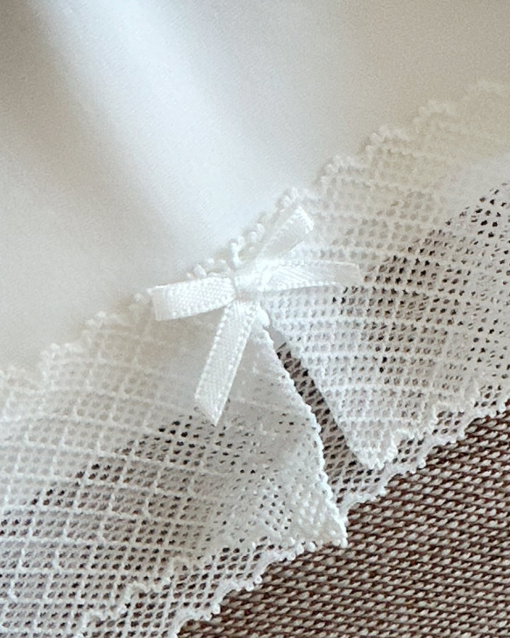 Lace-Trim Silky Safety Slip Shorts