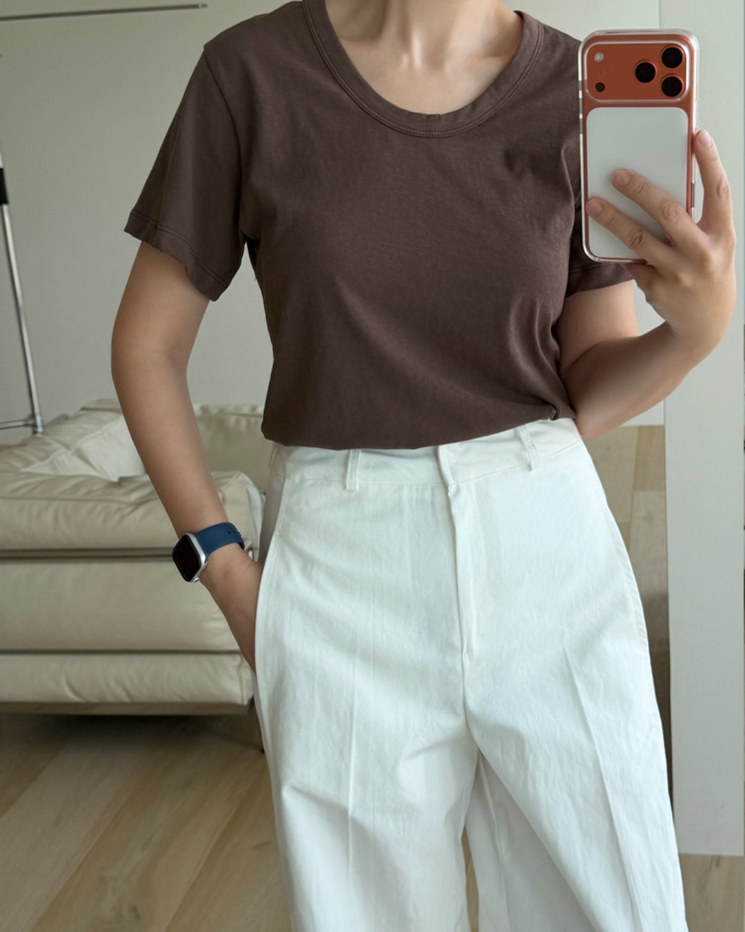 Classic Scoop Neck Short Sleeve T-Shirt
