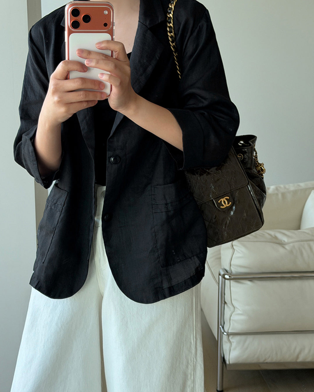 Relaxed Fit Summer Linen Jacket