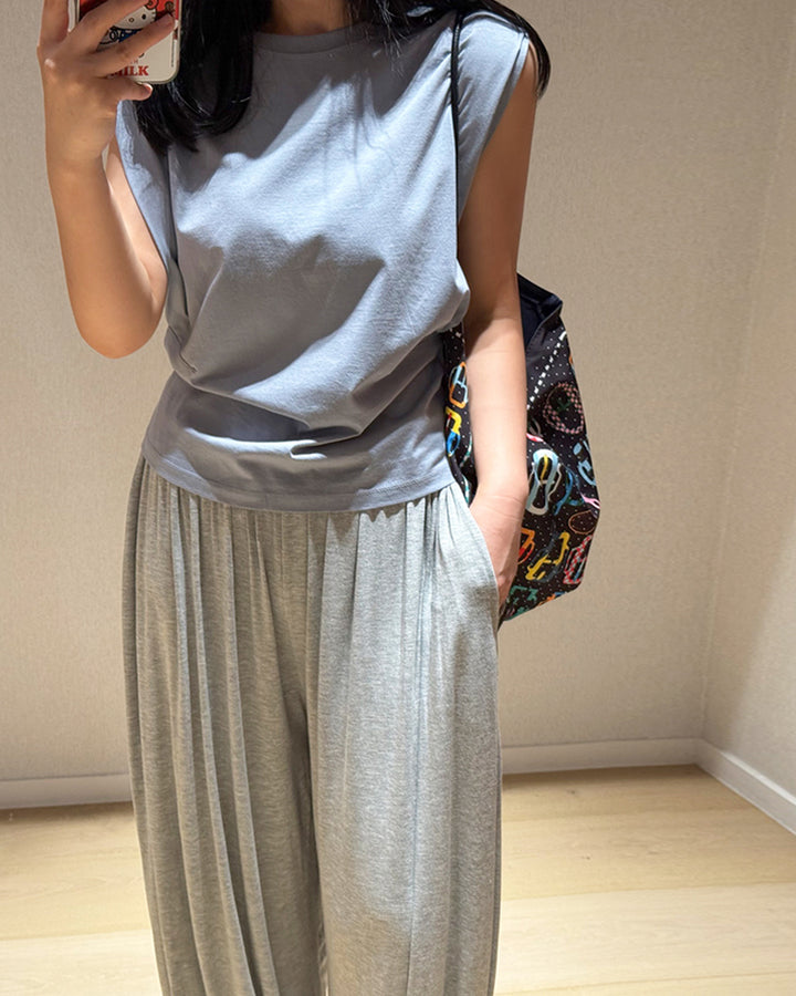 Cotton Cap Sleeveless Top