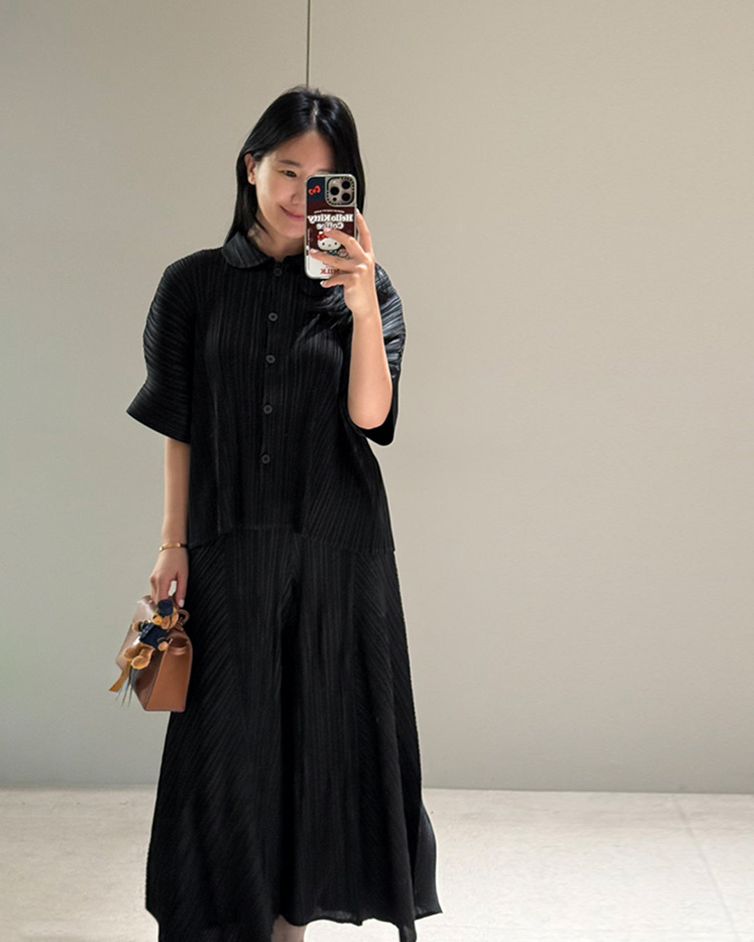Pleated Wide-Leg Trousers