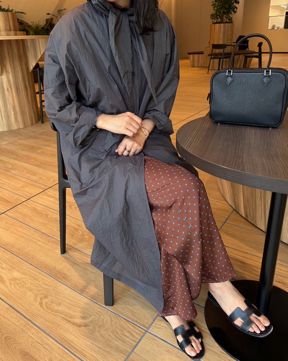 Oversized Hooded Long Windbreaker Coat