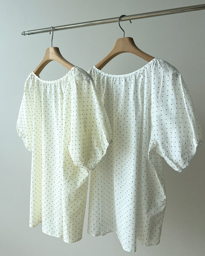 Cotton Polka Dot Short Sleeve Sleepwear Set