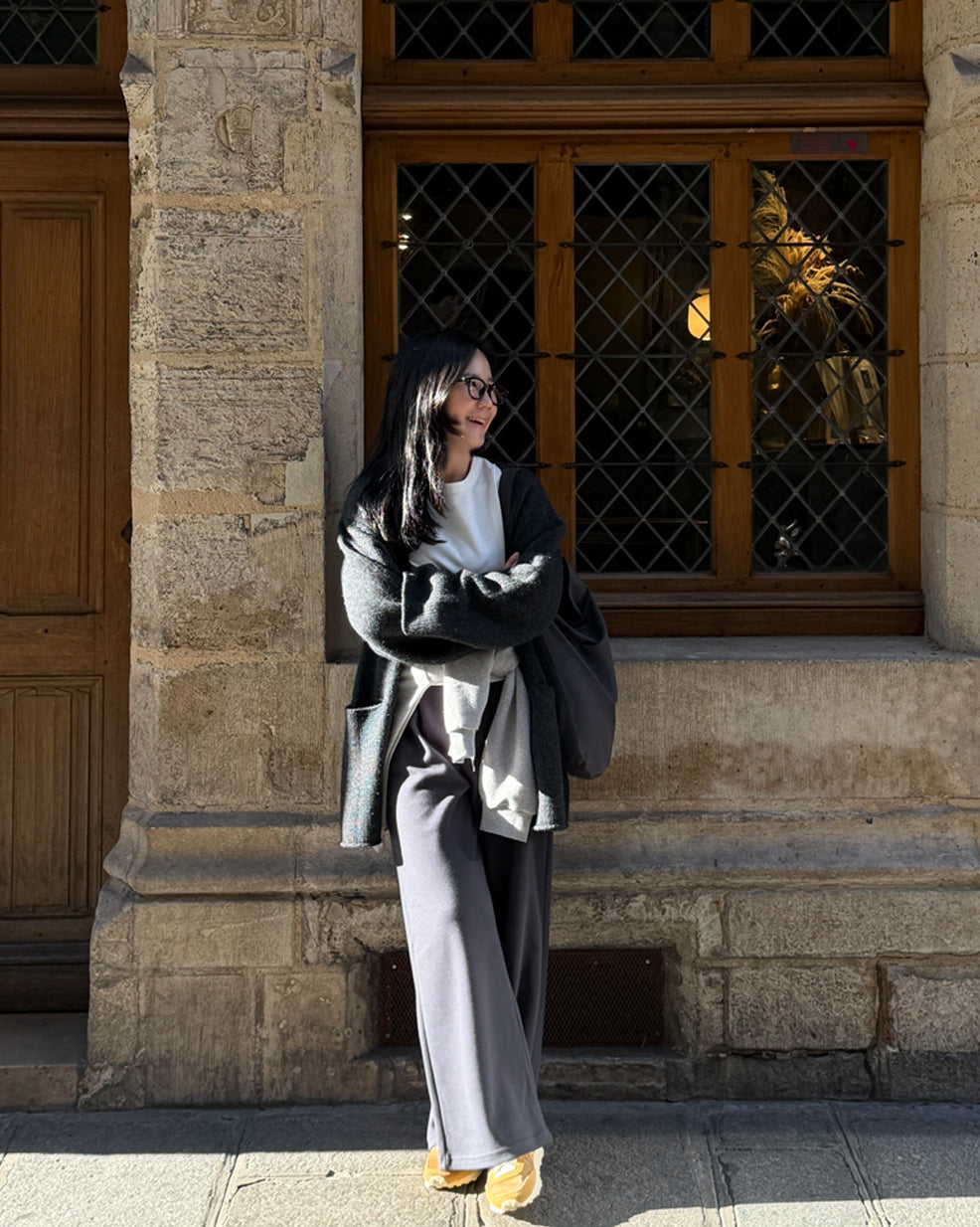 Cozy Wide-Leg Elastic Pants