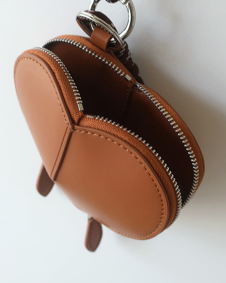 Heart Leather Mini Pouch Charm