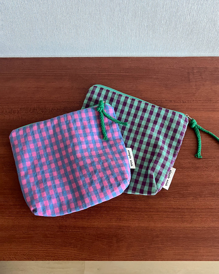 Playful Patterned Lightweight Cotton Pouch