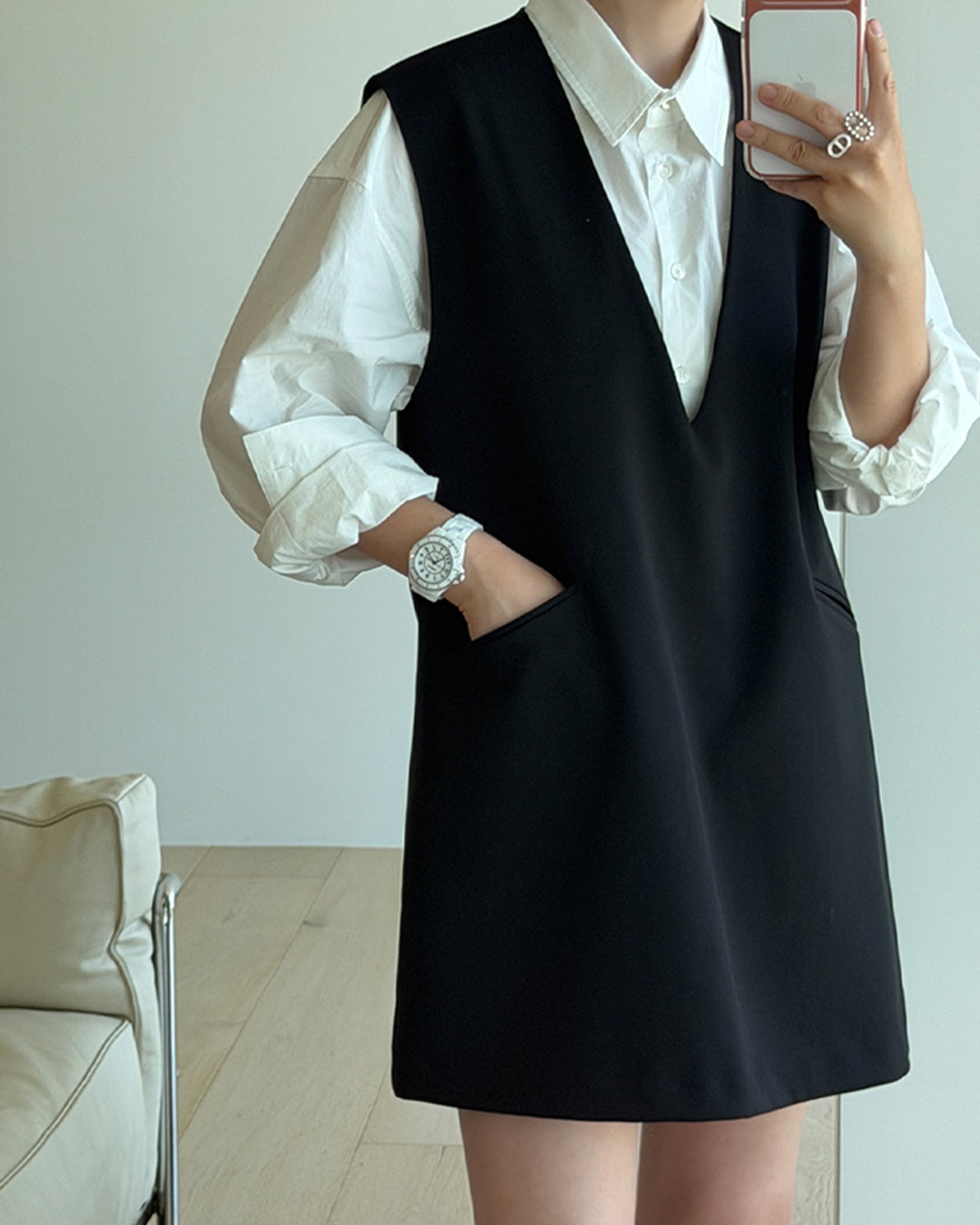 Loose Fit Cotton Button-Down Shirt