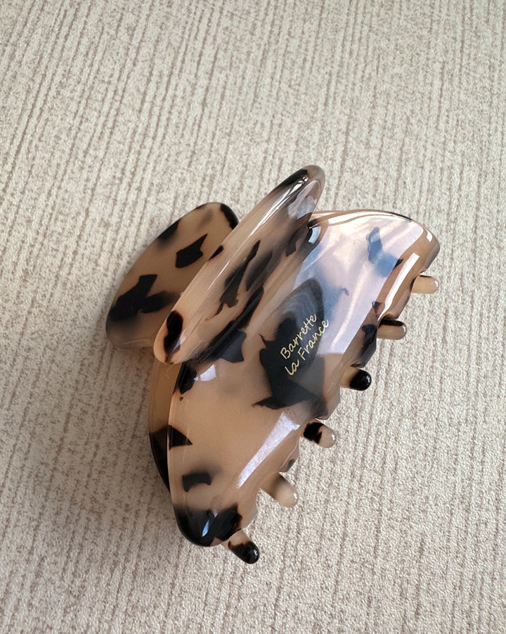 French Lettering Acetate Hair Claw Clip