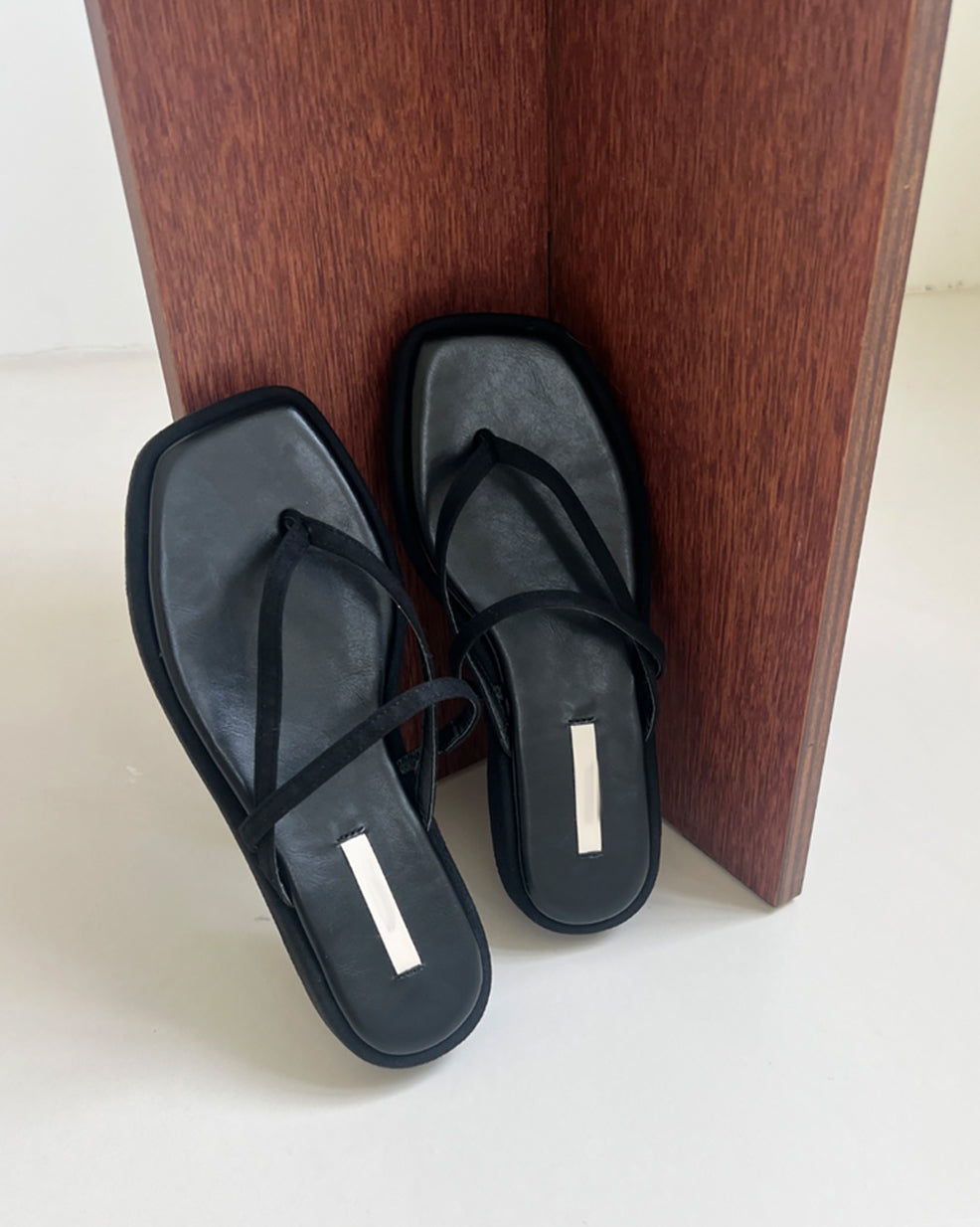 Square Toe Strappy Thong Sandals