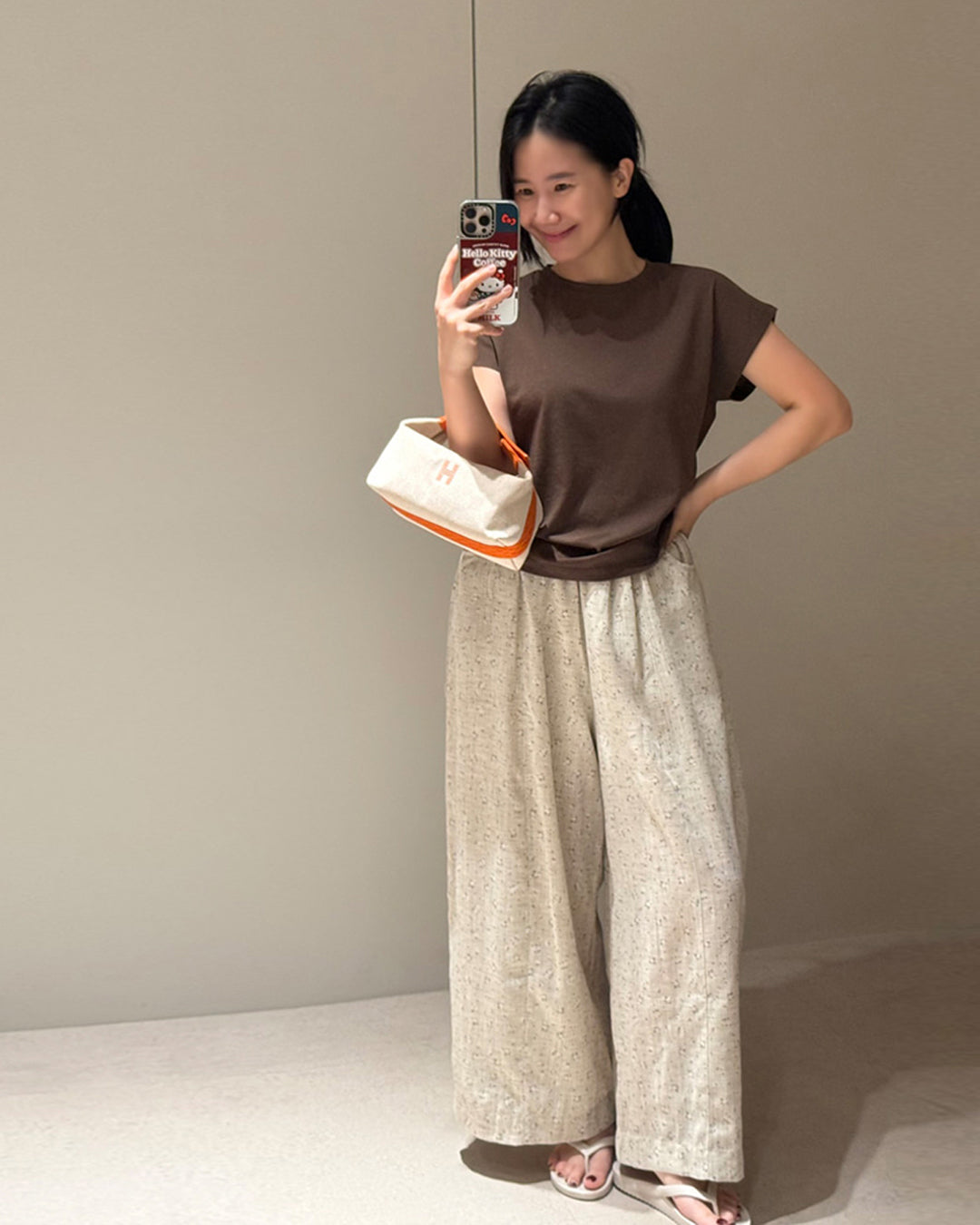 Minimalist Cap Sleeve Crewneck Top