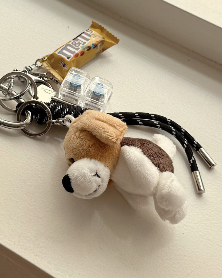 Chunky Puppy Layered Keychain