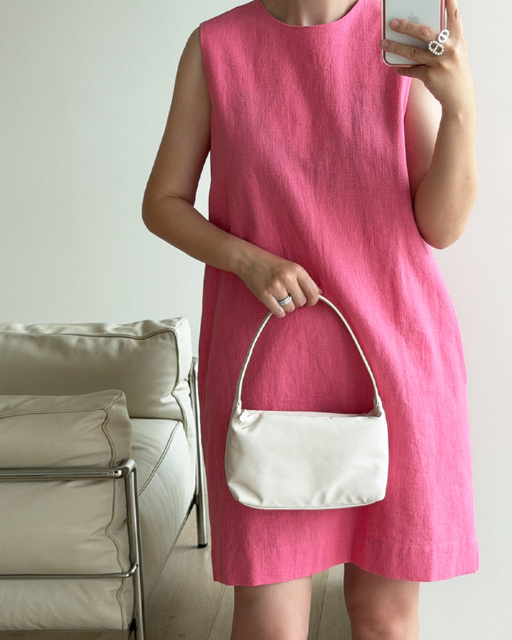 100% Linen Sleeveless A-Line Dress