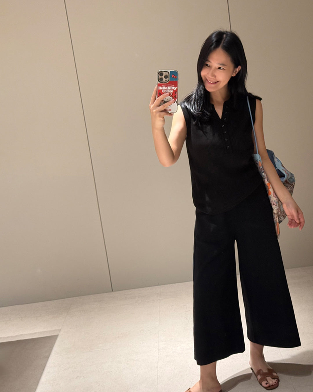 Wide-Leg Cropped Pants