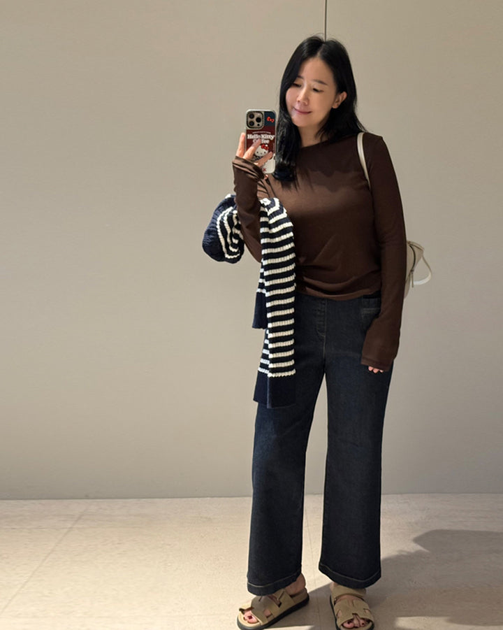 Dark Indigo Wide Straight Denim Pants