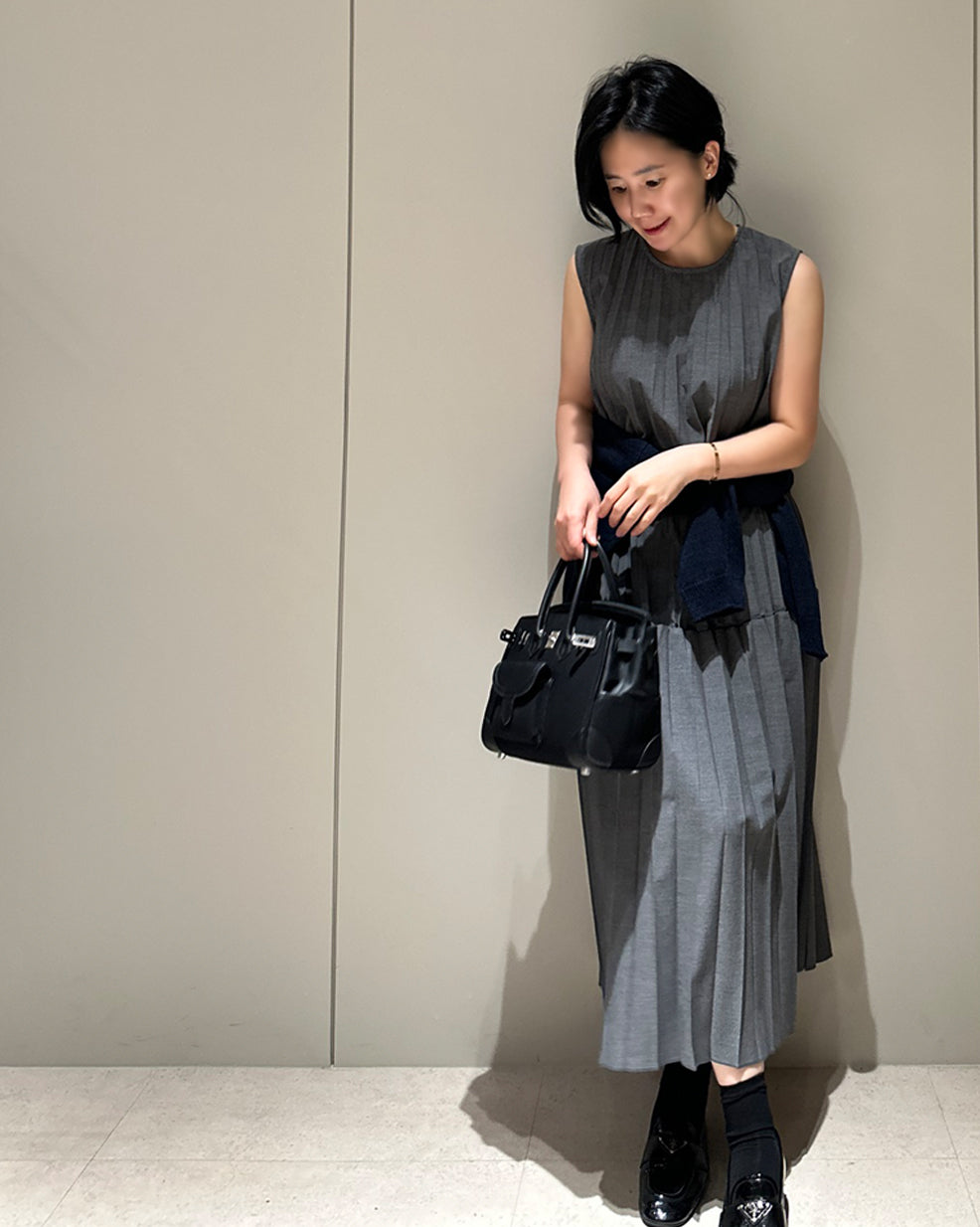 Pleated Sleeveless Tiered Maxi Dress