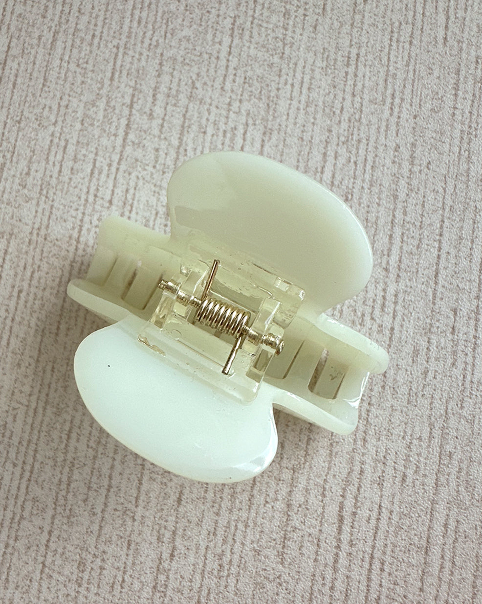 French Lettering Acetate Hair Claw Clip