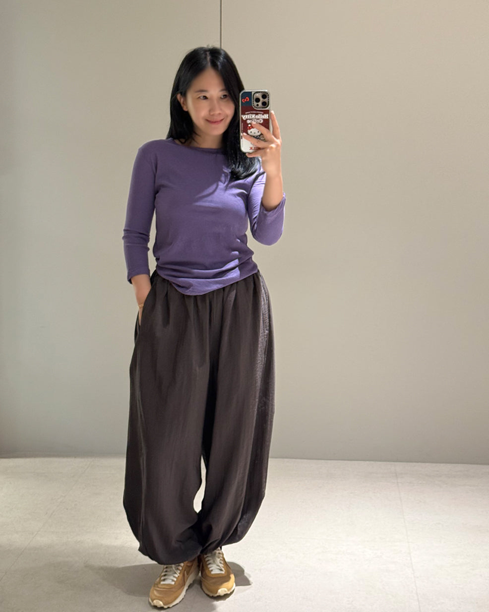 Slub Cotton Boat Neck Sleeve Tee