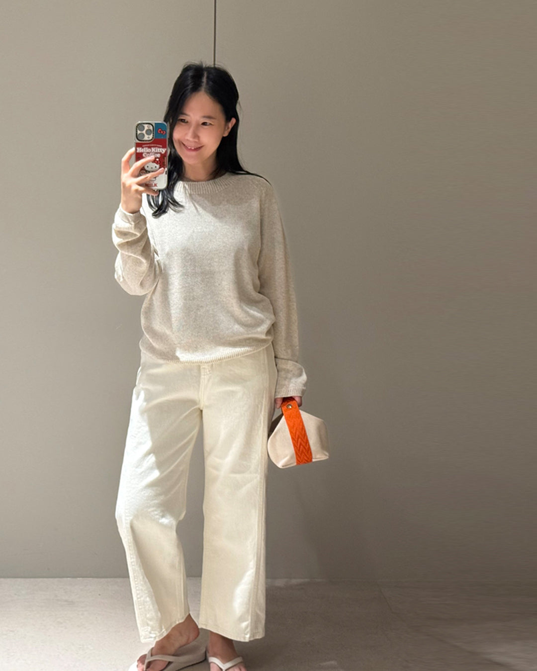 Shimmer Raglan Crewneck Knit Sweater