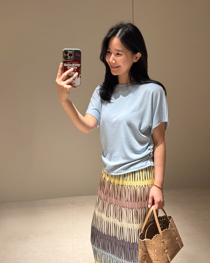 Side-Ruched Short-Sleeve Tee