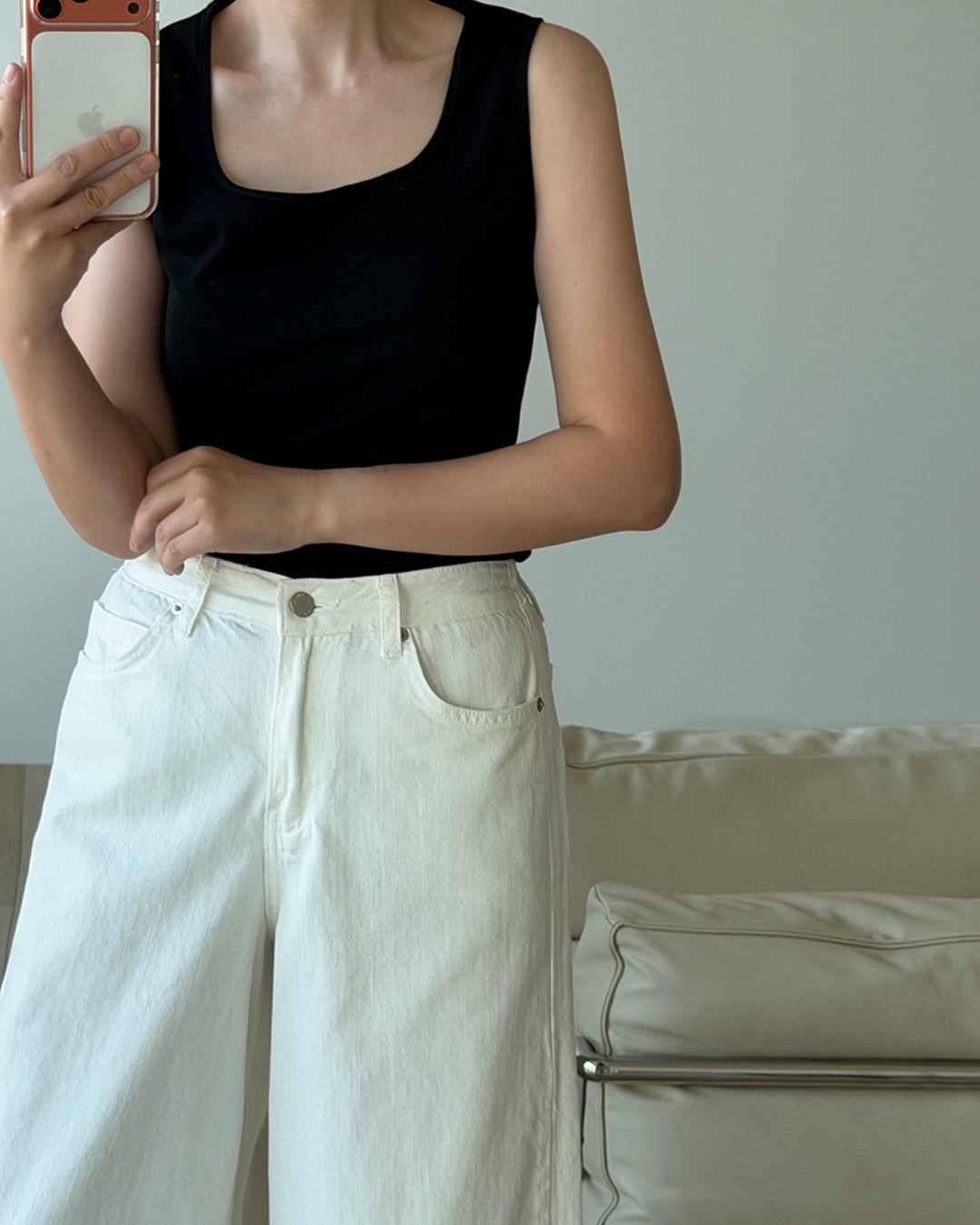Classic Scoop Neck Cotton Tank Top
