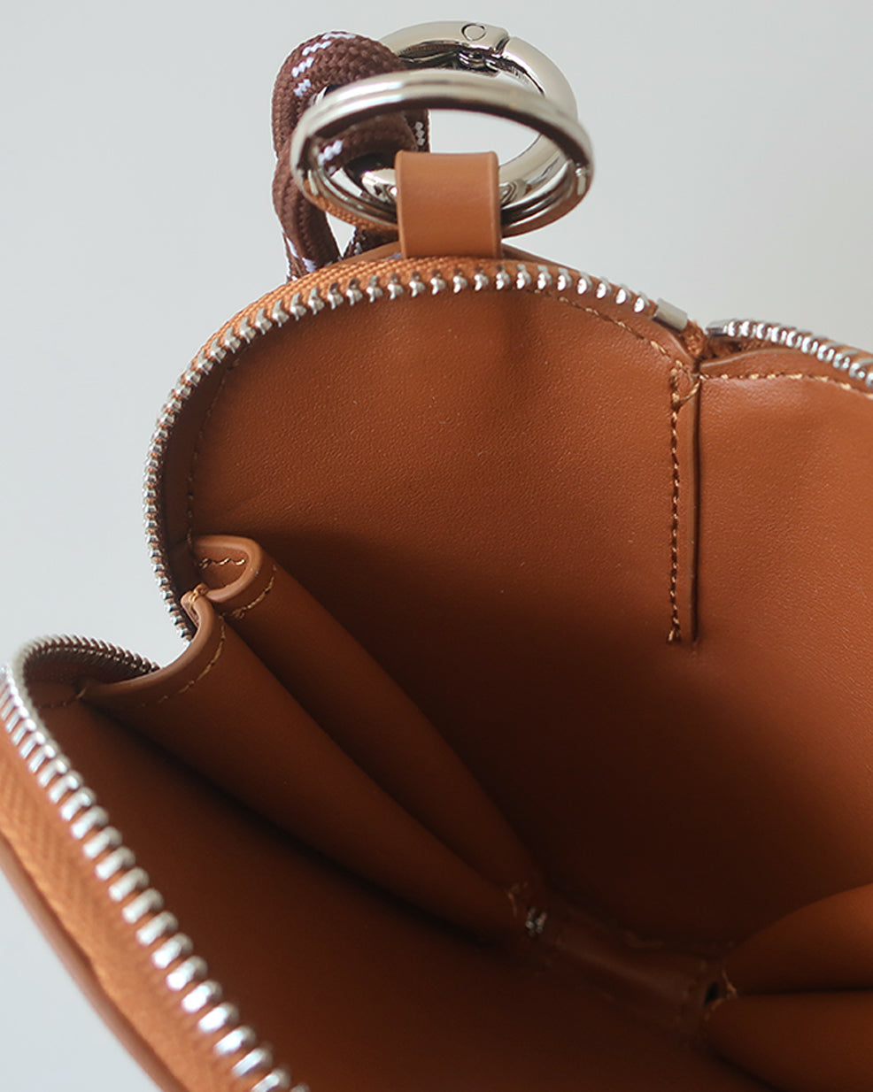 Heart Leather Mini Pouch Charm