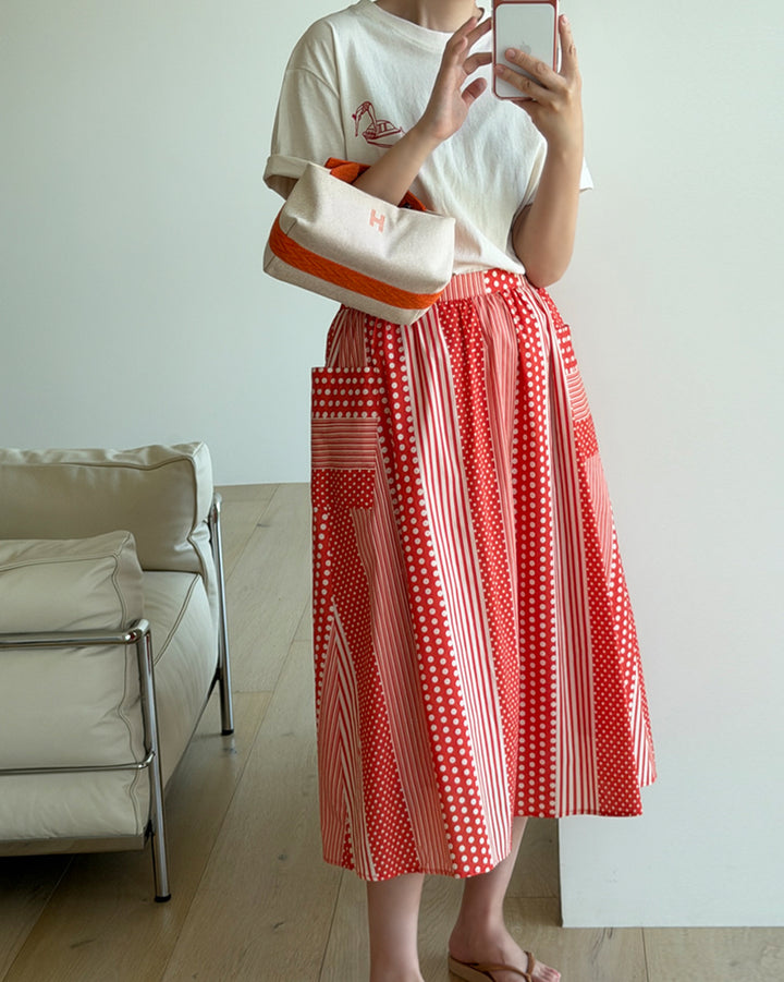 Vintage Beach Graphic Print Cotton T-Shirt