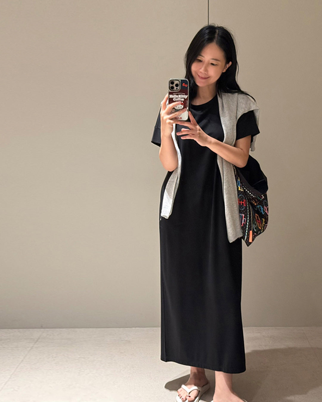 Relaxed Short Sleeve Maxi T-Shirt Dress
