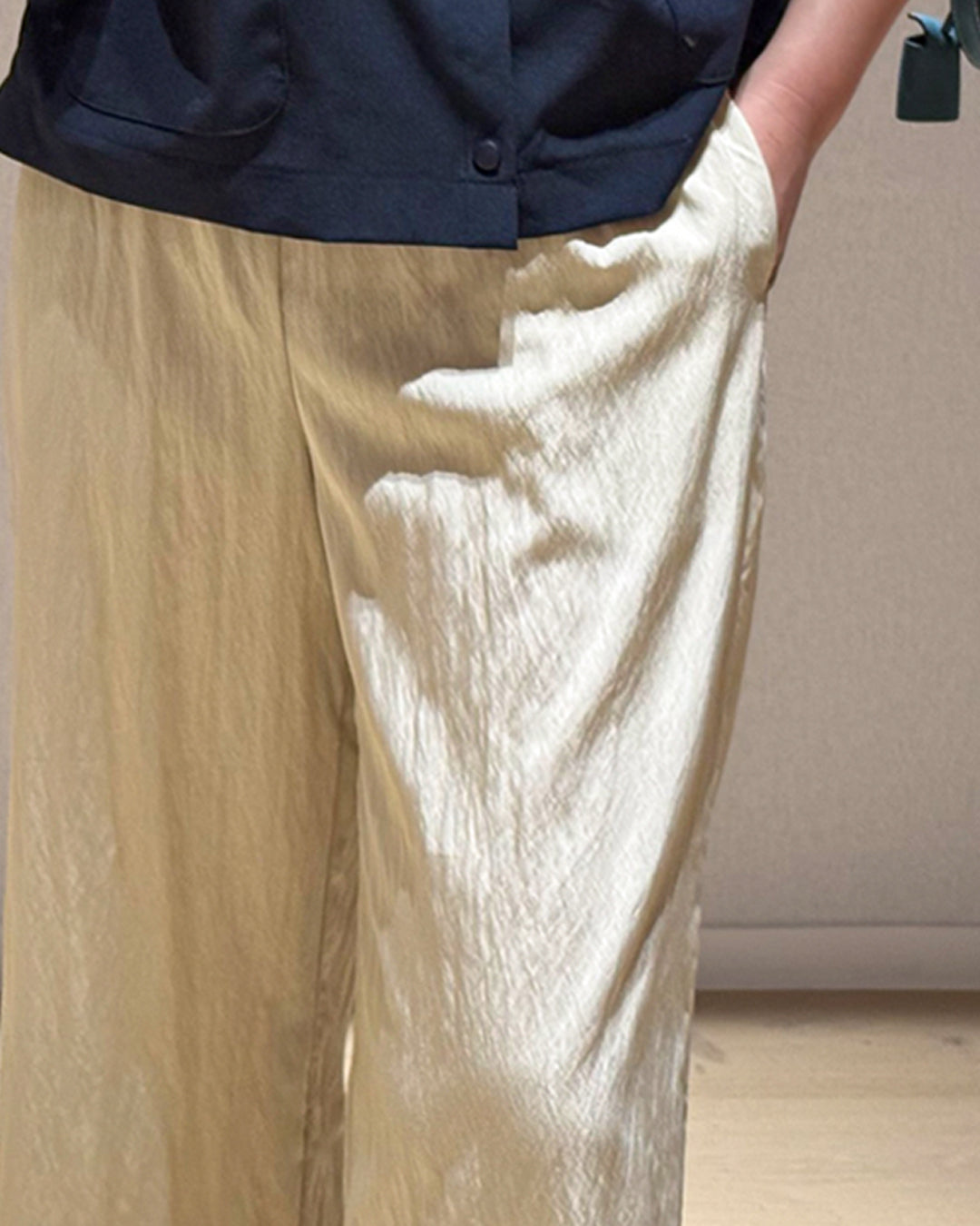 Crinkle Wide Leg Pants