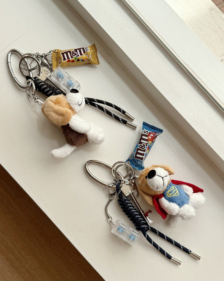 Chunky Puppy Layered Keychain
