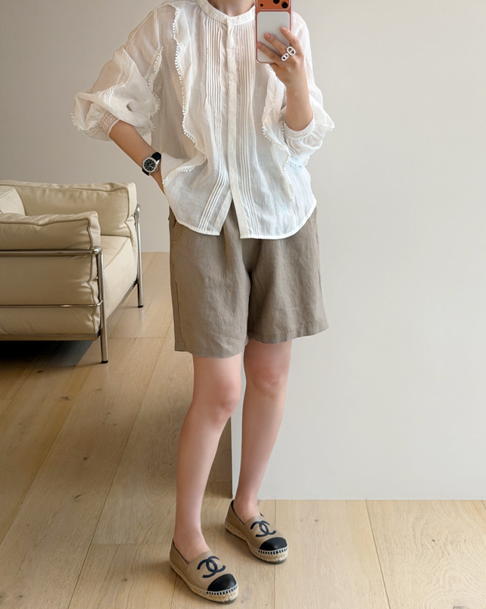 Premium 100% Linen Elastic Waist Shorts