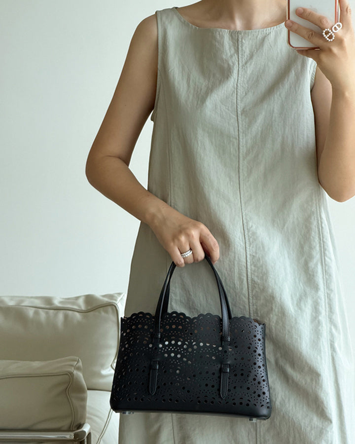 Seam-Detail Sleeveless Long Dress