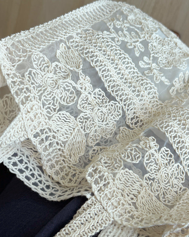Embroidered Lace Shoulder Bag